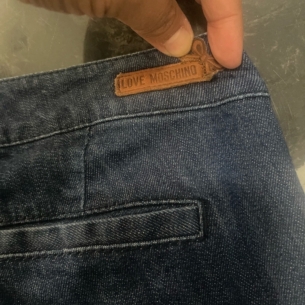 Love Moschino Blue Flare Wide Leg Jeans - Picture 7 of 12